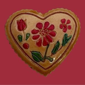 Vintage Heart Brooch Pin Valentine's Day
